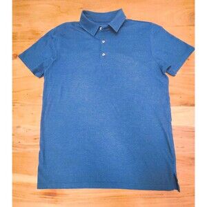 Fresh Clean Threads Men's Blue Short Sleeve Polo Shirt Large Stratosoft